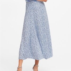 Floral Blue Maxi Skirt